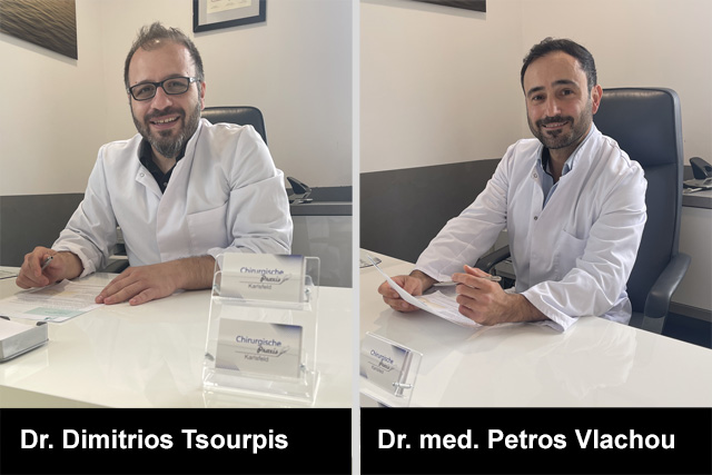 Portraits Dr. Tsourpis und Dr. Vlachou